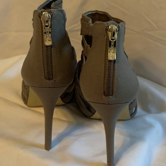 BCBG Taupe Suede Heels - Picture 2 of 2